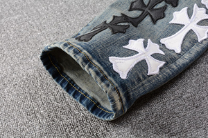 กางเกงยีนส์ผู้ชายไซส์ใหญ่พิเศษกางเกงยีนส์รัดรูปผ้ายืดสีฟ้ากางเกงยีนส์ขาดๆแฟชั่นสำหรับผู้ชาย - Product Image 6