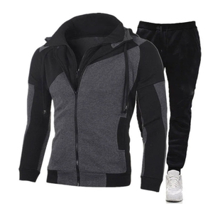 Ensemble de survêtement de sport unisexe 2 pièces de haute qualité en fibre de bambou personnalisée à motif écossais avec taille élastique Jogger Survêtements d'hiver - Product Image 3