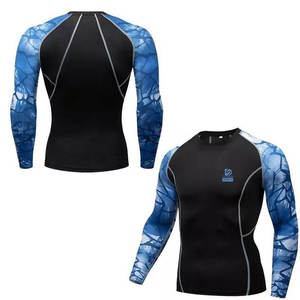 Camisetas de Compresión Hechas de Spandex/Poliéster para Hombre, Corte Regular, Manga Larga, Secado Rápido, Ecológicas, Transpirables, Marca Privada Personalizada - Product Image 3