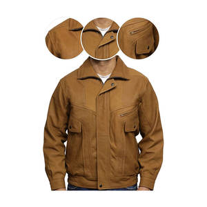 Chaqueta de invierno personalizada de piel de cordero auténtica para hombre 2025 - Product Image 1