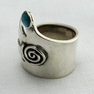 Nouvelles bagues en argent sterling 925 turquoise au design bohème Shri Ashapura Jewels, sertissage clos pour mariage et anniversaire - Product Image 2