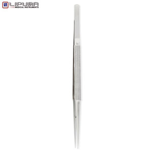 <strong>TC</strong> Micro Surgery Straight <strong>Forceps</strong> Straight 0.5mm Tips Round Handle High Quality Stainless Steel 7.25'' 18.5cm Medic Instruments - Product Image 4