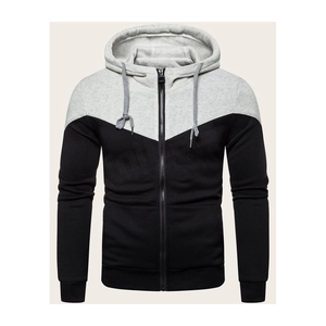 เสื้อมีฮู้ดแฟชั่นผู้ชายดีไซน์ใหม่เสื้อโพลีเอสเตอร์ถักกันหด - Product Image 6