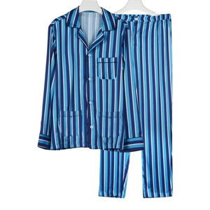 Comfortable Reinforced Stitched Personalized <b>Men's</b> Sleepwear Top Stripes Design <b>Pajama</b> Trousers <b>Sets</b> <b>For</b> Adults Boys - Product Image 6