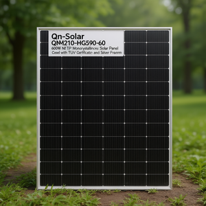Panel Solar Monocristalino Tipo N Qn-Solar QNM210-HG590-60 de 600W con Certificado TUV y Marco Plateado - Product Image 3