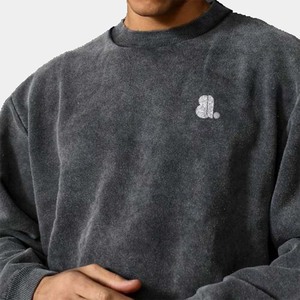 Todo el último estilo de color sólido de gran tamaño ácido lavado sudaderas con capucha última moda ropa de talla grande hombres sudaderas con capucha con servicio OEM - Product Image 4