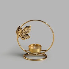 Unique Gold Finished Metal <b>Tealight</b> <b>Holder</b> Decorative Candle Stand for Home Festival Diwali and Christmas Lighting - Product Image 5