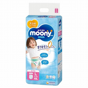Moony Tape Couches de qualité supérieure L 76 pièces 4 paquets fabriqués au Japon pour les peaux sensibles Produit chaud pour les bébés 2025 Air Fit - Product Image 3