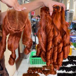Extensiones de cabello humano vietnamita con cierre y paquetes de colores hinchables a precio al por mayor - Product Image 2