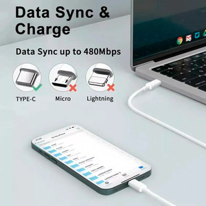 Cle USB <b>Type</b>-<b>C</b> to <b>Type</b>-<b>C</b> Male Fast Charger Data Cable - Assorted Colors - Product Image 3