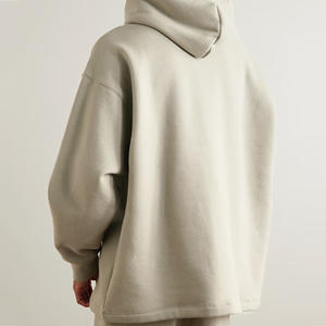 เสื้อมีฮู้ดคล้องไหล่ของผู้ชายผ้าฝ้ายผสมแนวสตรีทเสื้อแบบยั่งยืนป้องกันการหดตัว - Product Image 3