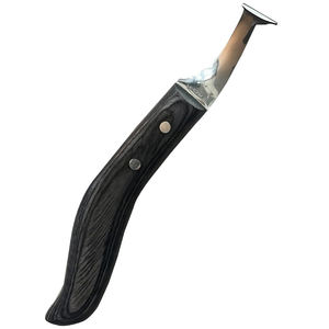 Cuchillo de pezuña Borde estrecho con mano derecha Mango de madera Marca Veterinaria - Product Image 1