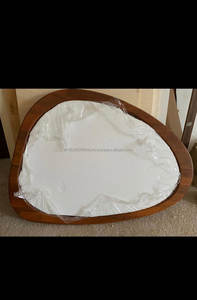 KALATRI Handmade Wall <b>Mirror</b> Wooden Frame Wavy Irregular Design Art Deco Home Decor - Product Image 2