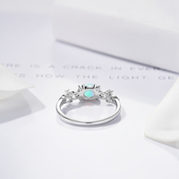 Bagues personnalisées Fabricant de bagues en argent sterling S925 Bague en opale naturelle Bague de luxe à la mode pour femmes