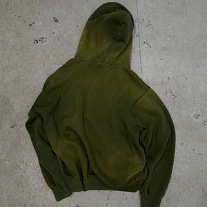 Heavyweight Washed <b>Hoodies</b> for <b>Men</b> High-Quality French Terry Cotton Vintage Distressed Acid Wash <b>Zip</b>-Up Design - Product Image 2