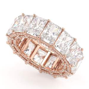 Alliance Unique Eternity avec Diamant Coupe Radiant pour Femme - Product Image 3