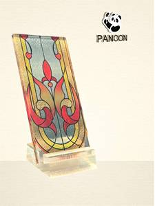 Panneau décoratif en verre teinté de cathédrale d'art trempé de modèle CG-01 pour des portes/fenêtres intérieures d'escalier de salle de bains - Product Image 3