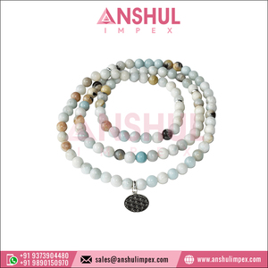 คริสตัลอเมซอนหลายเม็ดยืดได้มาใหม่2024 108ลูกปัดสำหรับสวดมนต์และนั่งสมาธิมาใหม่ - Product Image 4