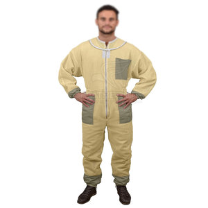Traje de apicultura unisex con velo con capucha y costura duradera Traje de apicultura con ajuste cómodo y cremallera fuerte - Product Image 3