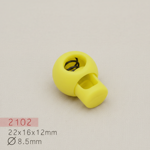 Factory Wholesale Custom Acceptable Nickel-Free ABS Plastic Cord Lock Single Double Hole Spring Toggle Stopper XB-52# <b>Drawstring</b> - Product Image 6