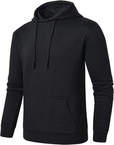 Offre Spéciale nouveau Style hommes brodé polaire pull décontracté Plaid Jacquard cordon à manches longues sweats à capuche - Product Image 1