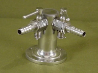 Robinet à gaz en laiton de qualité supérieure certifié, entrée 1/4 pouce, rotation à 90 degrés, OEM disponible, usage en laboratoire, CROWN LAB SUPPLIES CHE-035