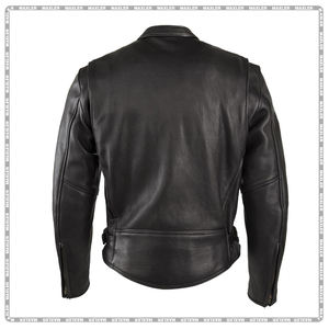 Veste de moto en cuir pour hommes approuvée CE | Veste de motard toutes saisons | Veste d'équitation en cuir durable - Product Image 2