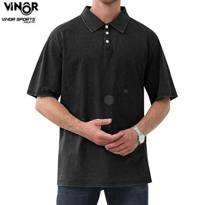 Lona sólida de peso pesado retro desgastada para camisa con diseño personalizado de retales y punto inverso para ropa de calle unisex para hombres - Product Image 2