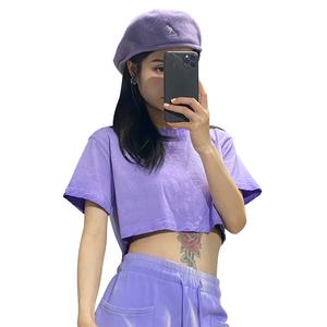 Top corto personalizado para mujer, camiseta estampada para verano para mujer, camiseta Vintage corta ácida, camiseta sin mangas, Camiseta holgada de algodón recortada para mujer - Product Image 2