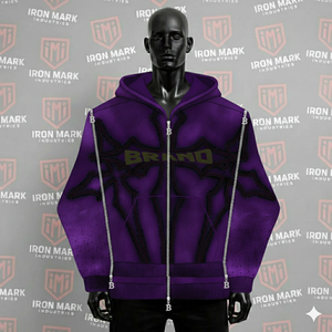 Men's Acid Wash Camouflage Fleece <b>Waterproof</b> 100% Cotton Winter Heavy Weight Plus Size ODM <b>Hoodie</b> IRON MARK INDUSTRIES HIGH - Product Image 2