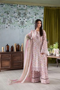 Gaun ayam Kari cantik untuk wanita terbaru 2025 koleksi gaun rumput chihankari buatan tangan Muslin Jhalar Yok Anarkali Gaun - Product Image 3