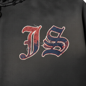 Sweat à capuche épais d'hiver à fermeture éclair 420 GSM polaire lourde chaud doux lavé couleur bleu chenille broderie logo personnalisé basiques sweats à capuche - Product Image 6