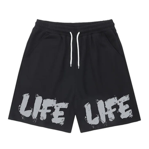 Pantalones cortos para hombre con logotipo personalizado algodón poliéster peinado ajuste relajado cintura elástica High Street Digital Hot Shorts servicio OEM disponible - Product Image 1