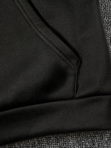 ผ้าฝ้ายคุณภาพสูงฝรั่งเศสเทอร์รี่เสื้อฮู้ดขนาดใหญ่ขนแกะหนาวางไหล่ธรรมดา / โลโก้ที่กําหนดเองผู้ชายเสื้อฮู้ด - Product Image 4