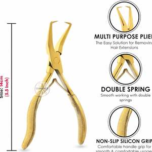 Herramientas para Extensiones de Cabello, Pinza para Remover Cuentas Microlink, Abridor de Cuentas Micro Ring, 5.5 Pulgadas, Acero Inoxidable, Ligero, Plateado Pulido - Product Image 5