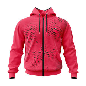 Sweat à capuche oversize pour homme en polyester/coton respirant avec fermeture éclair, style streetwear personnalisé, camouflage, de haute qualité, séchage rapide - Product Image 2