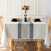 Nappe en coton tissé brodé de qualité supérieure, fabrication en gros, nappe pour table à manger, cuisine, décoration de fête