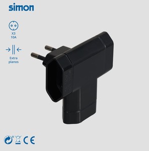 อะแดปเตอร์ไบโพลาร์สามทาง สีดำ 10A (ไซมอน CL115818) - Product Image 4