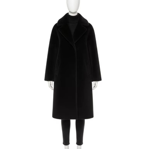 Manteau d'hiver en PU tissé teint en pièce pour femmes Tissu doux et chaud Design élégant Vêtement décontracté d'extérieur Veste tendance pour femmes - Product Image 1