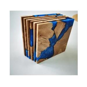 100% Best Quality Wooden & Resin coaster for Home at Reasonable Price Hot Sale <b>square</b> Tea Cup coaster for Tableware - Product Image 2