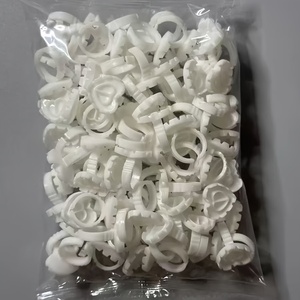 Extensiones de pestañas al por mayor anillo de pegamento para entrenamiento de pestañas herramientas de extensiones de pestañas taza de pegamento extensiones de pestañas en forma de corazón de plástico - Product Image 3