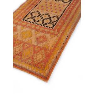 Tapis en laine noué à la main Kiaan grande surface Pae-148 à motif géométrique rouge et orange pour la décoration du salon à la maison 9x12 - pour adolescents - Product Image 2