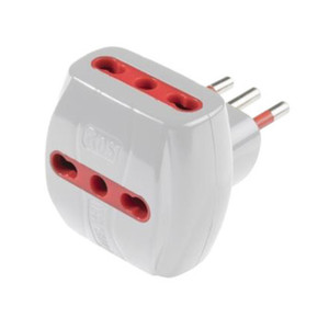 Adattatore Triplo 10A 3 Prese Bipasso con Limitatore - Product Image 1