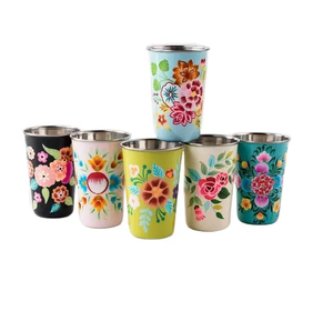 Different Design Stainless Steel Printed <b>Glass</b> Drinkware for Good Health Benefits <b>Set</b> of 5 Top Quality Product for Selling - Product Image 3