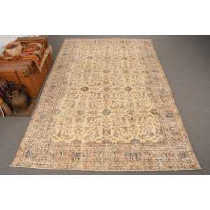 พรมขนาด 0.5x9.7 ฟุต, พรมวินเทจสไตล์ตุรกี, พรมขนสัตว์สีเบจ - Product Image 1