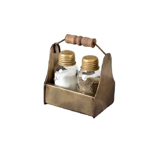 Caddy rectangulaire galvanisé Porte-ustensiles en métal Rangement de cuisine Support de table Caddy Fournitures de cuisine - Product Image 6