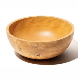 Frutero de Madera Natural con Borde Natural Hecho a Mano |   Ensaladera Grande Decorativa de Madera con Borde Ondulado, Centro de Mesa de Madera Maciza - Product Image 6
