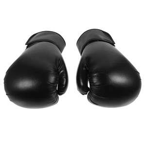 Guantes de Boxeo de Cuero PU Personalizados al por Mayor, Negros, Guantes de Combate de Muay Thai MMA - Product Image 1
