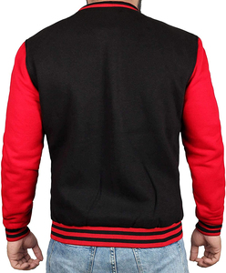 High Quality Breathable <b>Leather</b> Varsity <b>Jacket</b> Casual <b>Winter</b> Wear Stand Collar Embroidered CollegeBaseballjacket for men - Product Image 2
