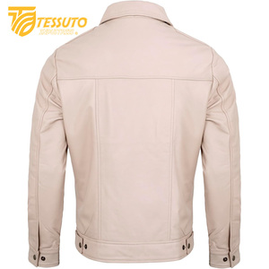 Meilleure qualité hommes rose veste en cuir nouvelle mode veste en cuir pour hommes respirant classique collège Style Tessuto vestes en cuir - Product Image 5